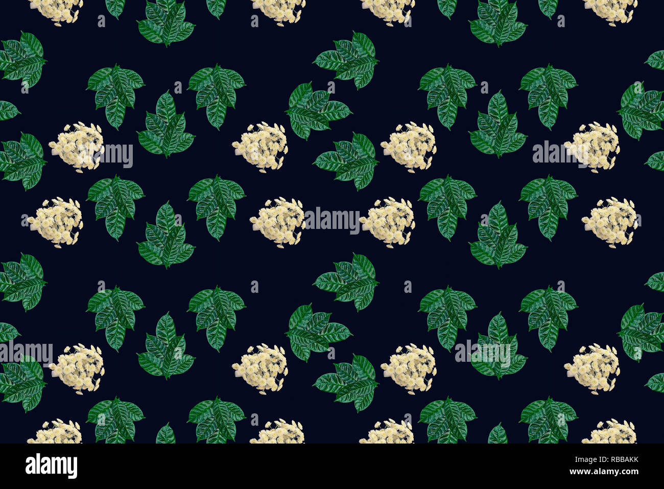 Seamless green leaves pattern hi-res stock photography and images - Alamy