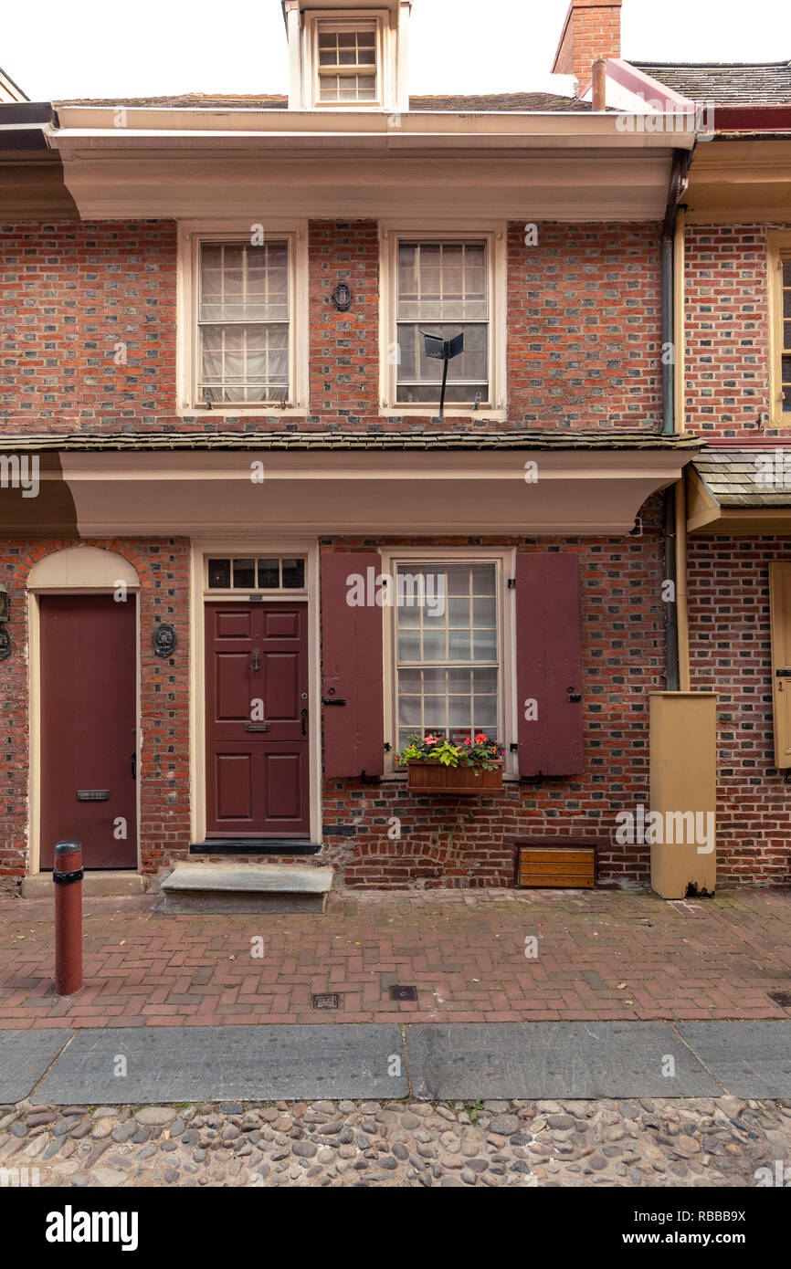 House. Elfreth's Alley, Philadelphia, USA Stock Photo Alamy