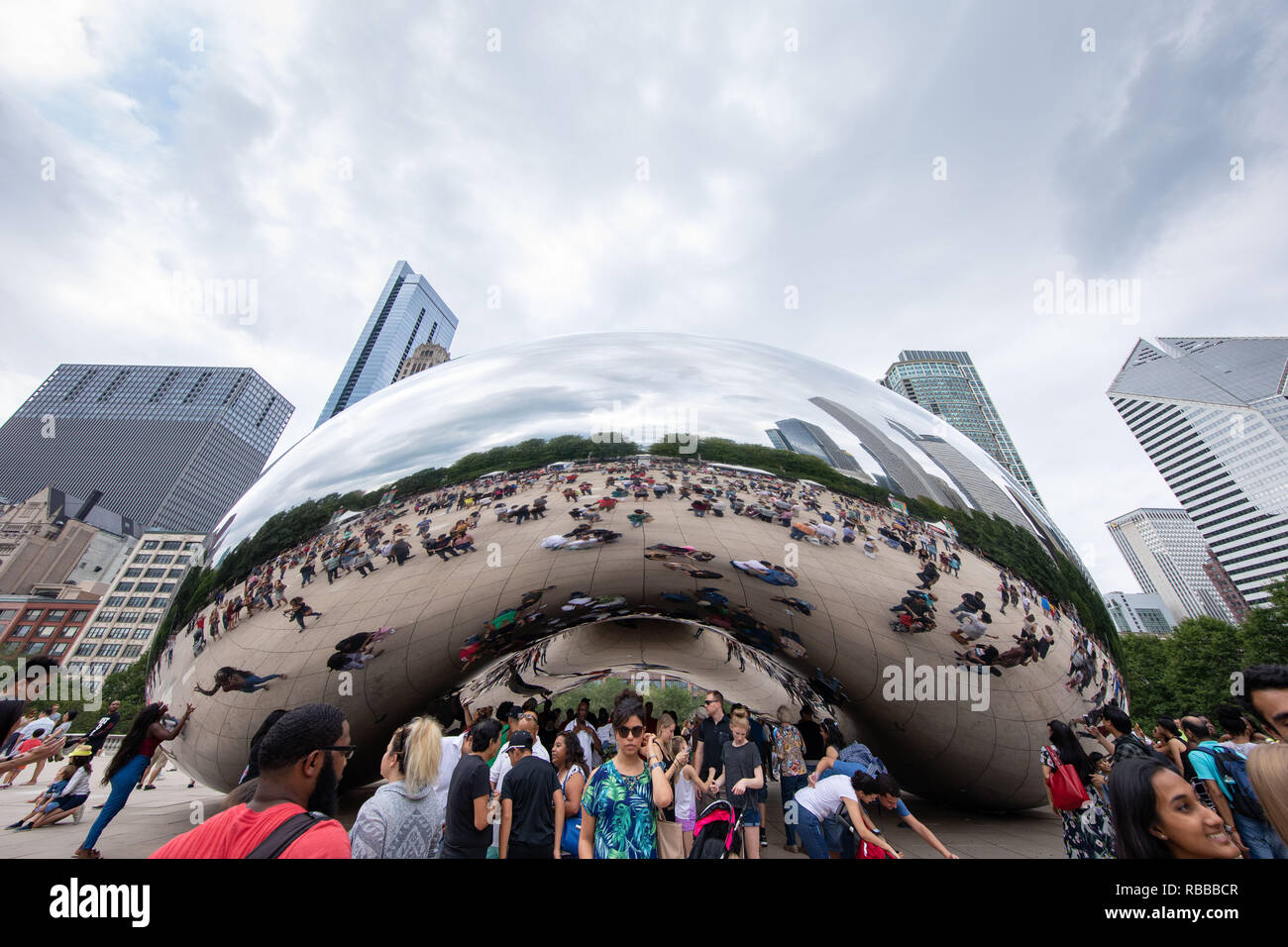 Cloud Gate. Millennium Park, Chicago, Illinois. September, 2018 Stock ...