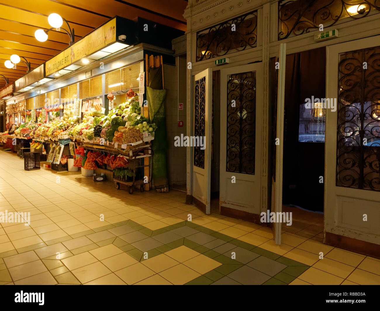 Central Market Hall In Budapest Stock Photo Alamy