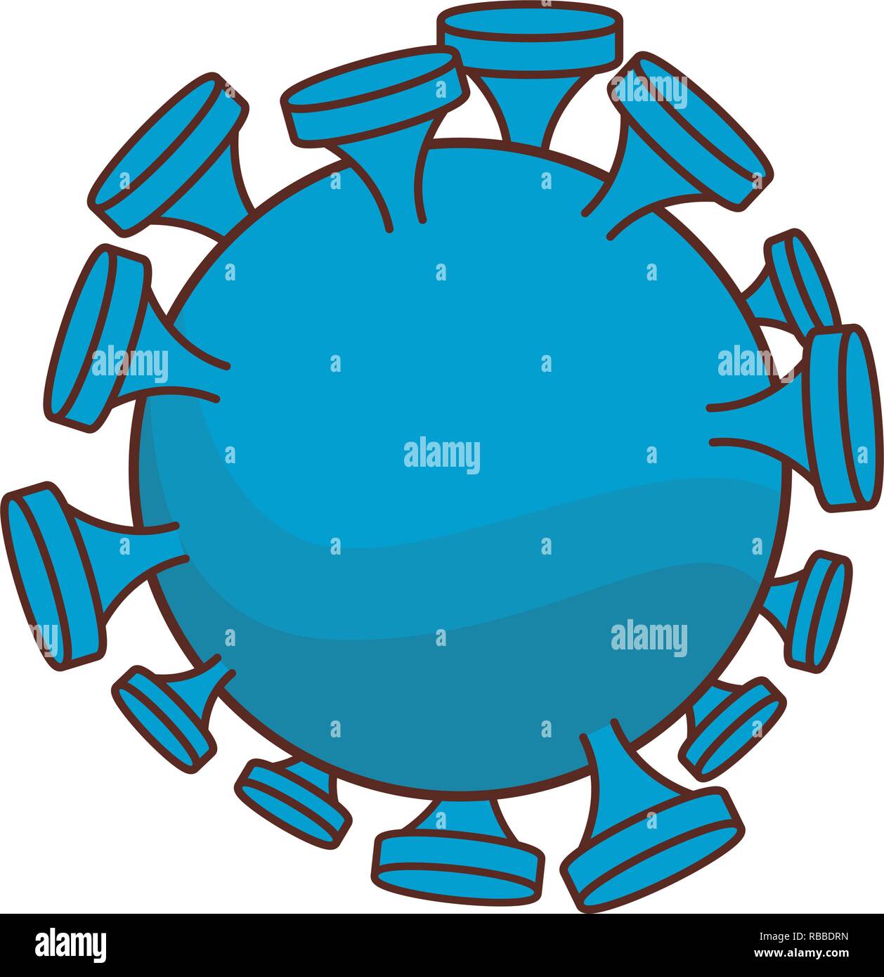anatomy human microbes Stock Vector