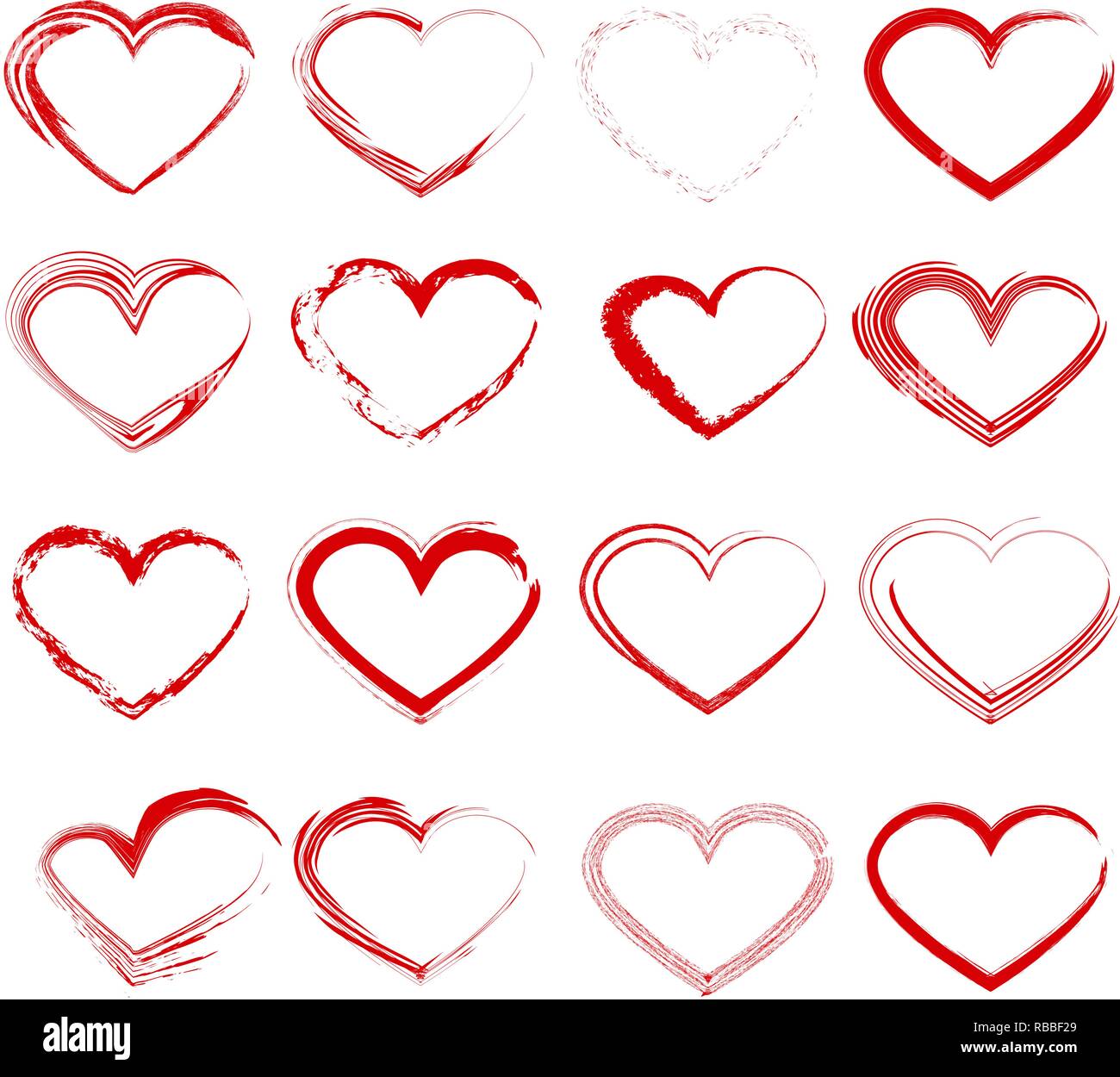 Set Of Unique Hand Drawn Hearts Set Of Vector Hand Icons Illustration Isolated On White Background Stock Vector Image Art Alamy Set Of Unique Hand Drawn Hearts Set Of Vector Hand Icons Illustration Isolated On White Background Stock Vector Image Art Alamy