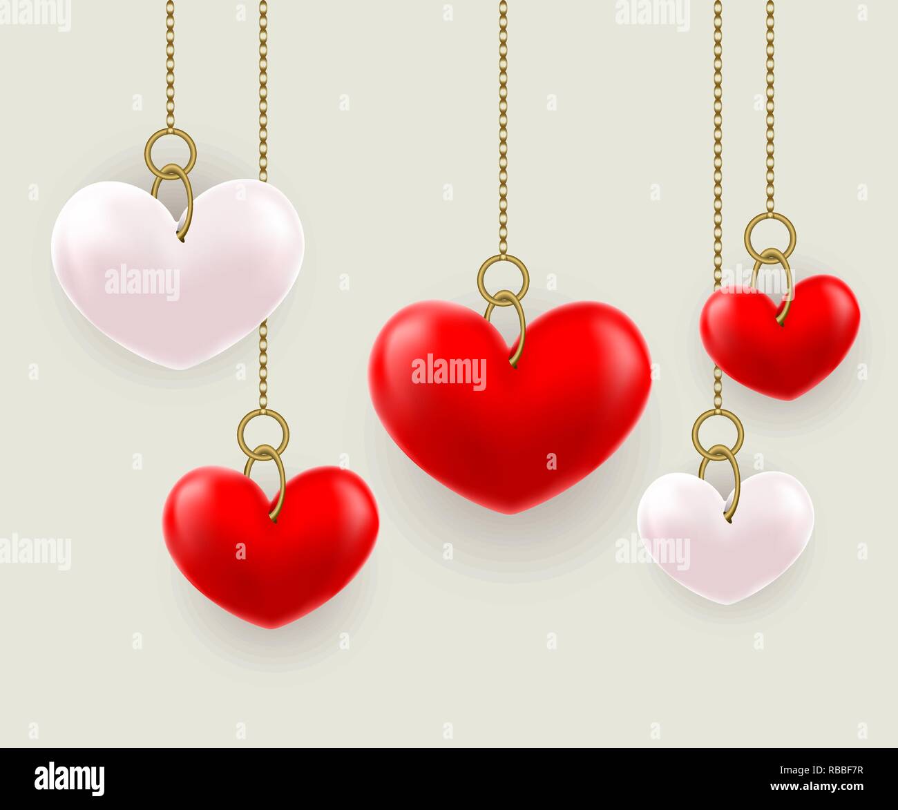 Hearts chain Stock Vector Images - Alamy