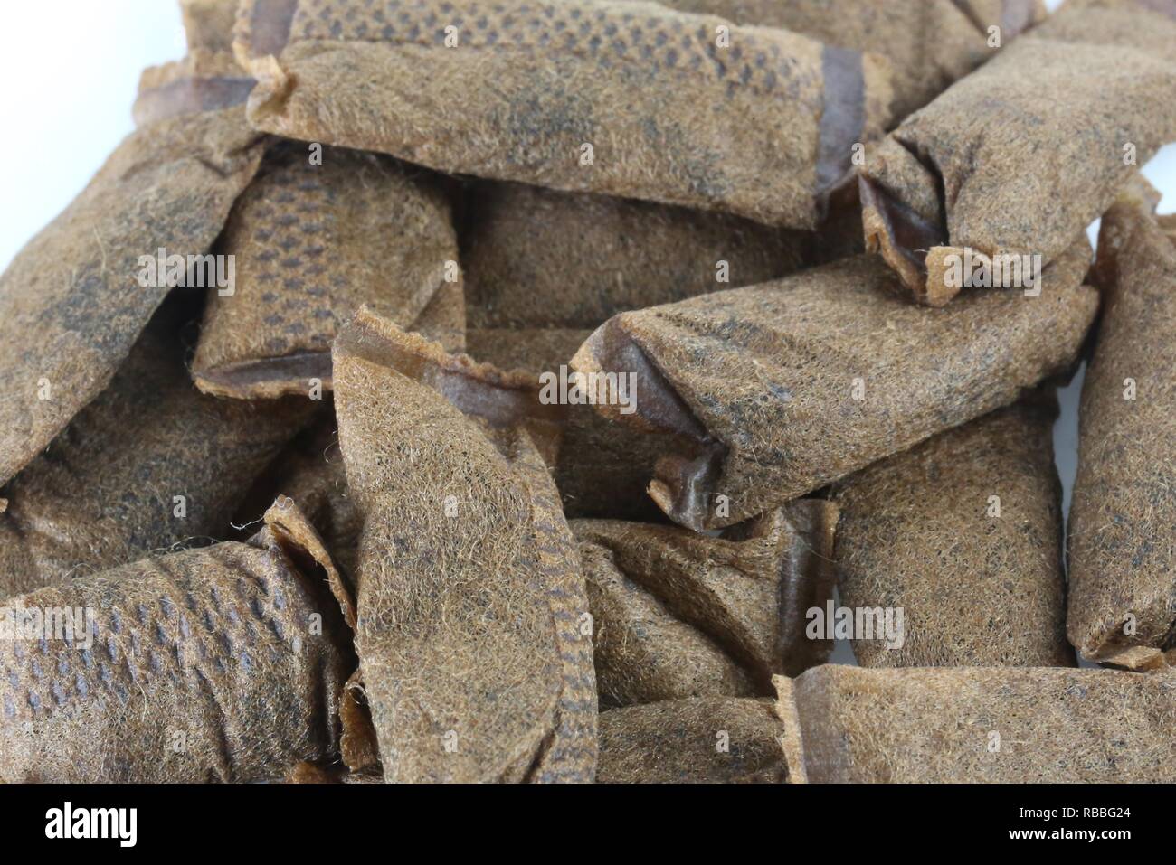 Full frame of chewing tobacco pouches Stock Photo Alamy