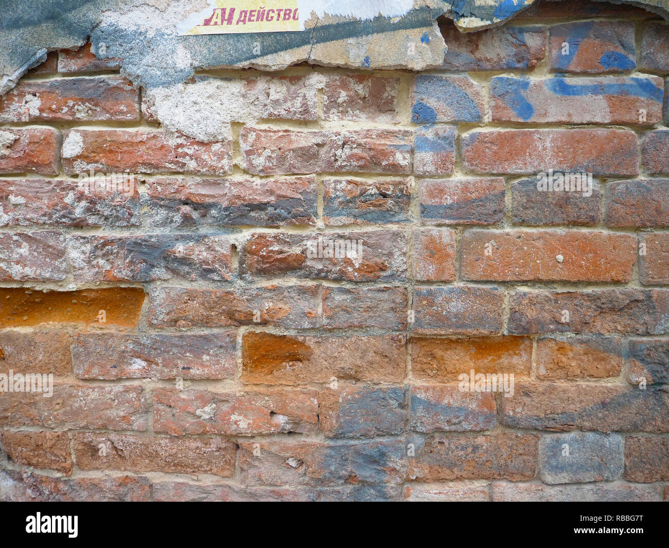 Retro vintage brick old wall texture background image Stock Photo - Alamy