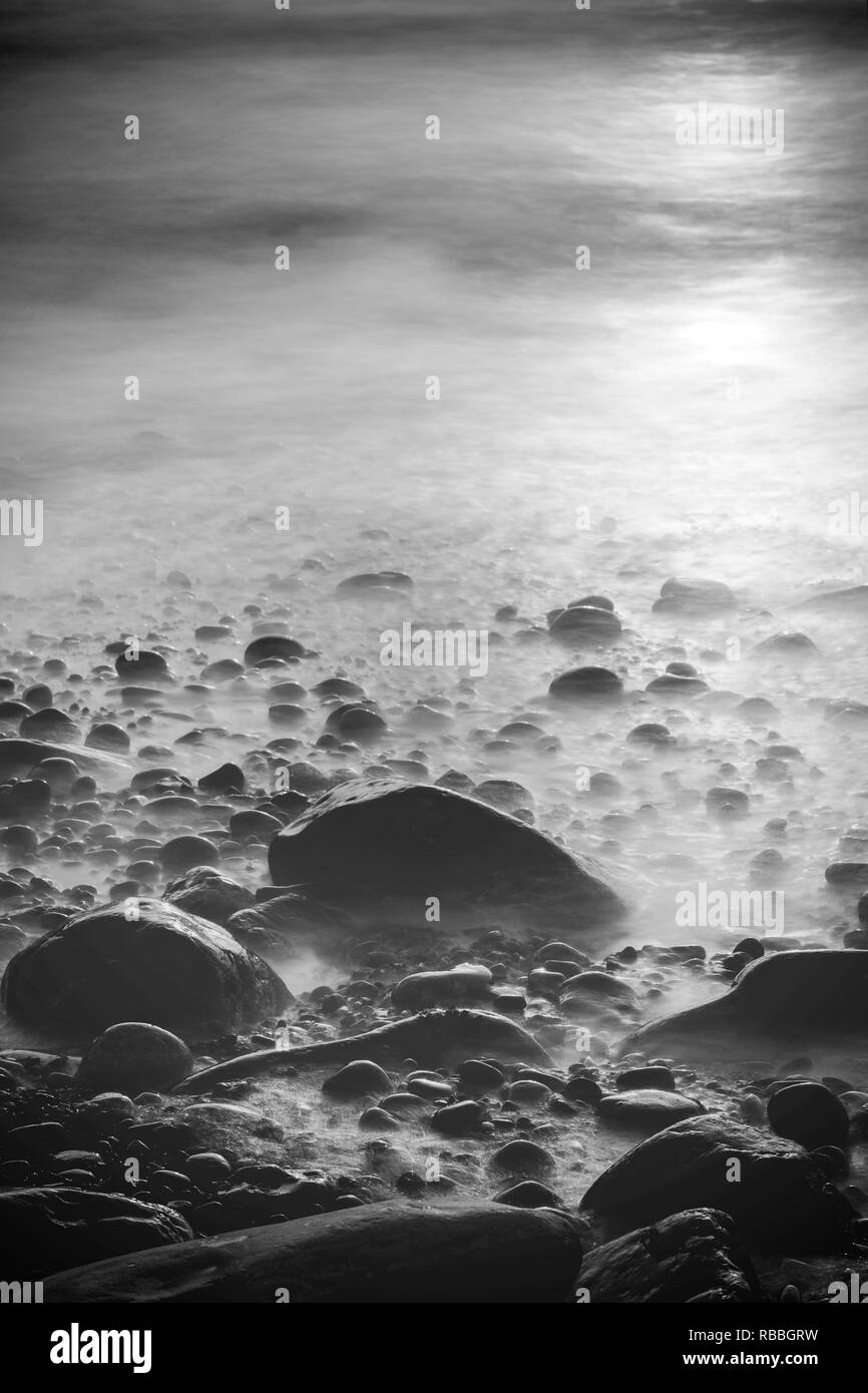 Smooth pebbles Black and White Stock Photos & Images - Alamy