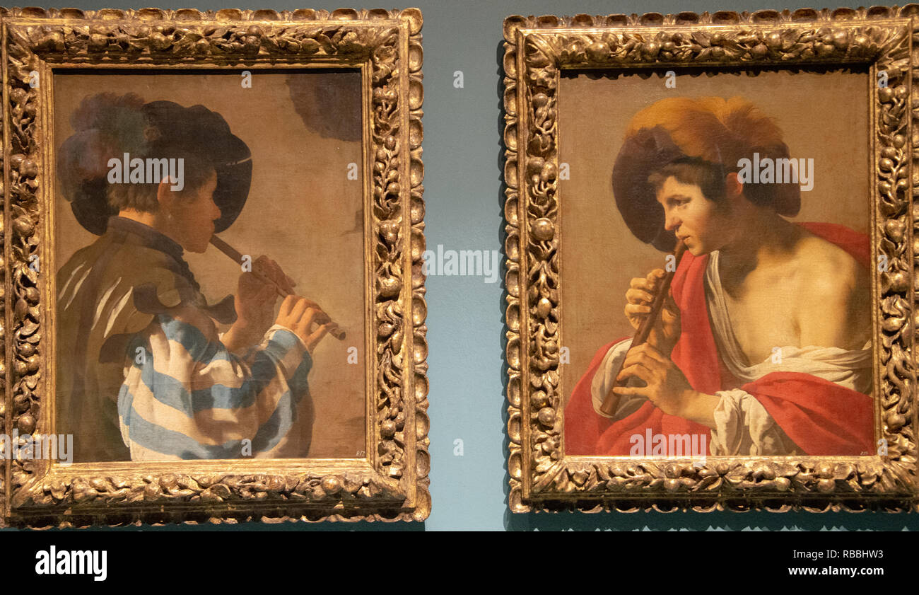 'fife player' and 'flute player' by Hendrick ter Brugghen Stock Photo Alamy