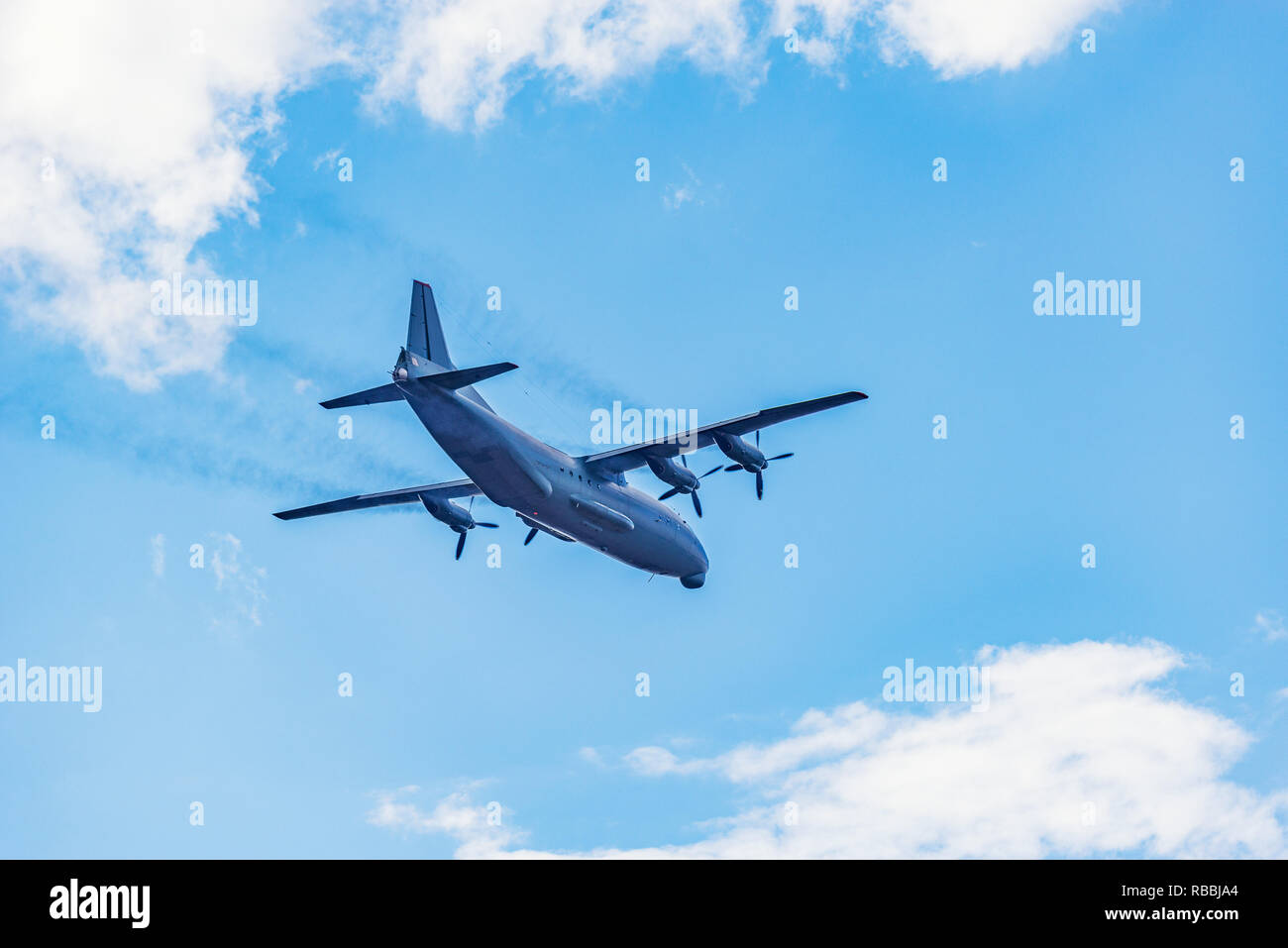 Freight military plane. Stock Photo