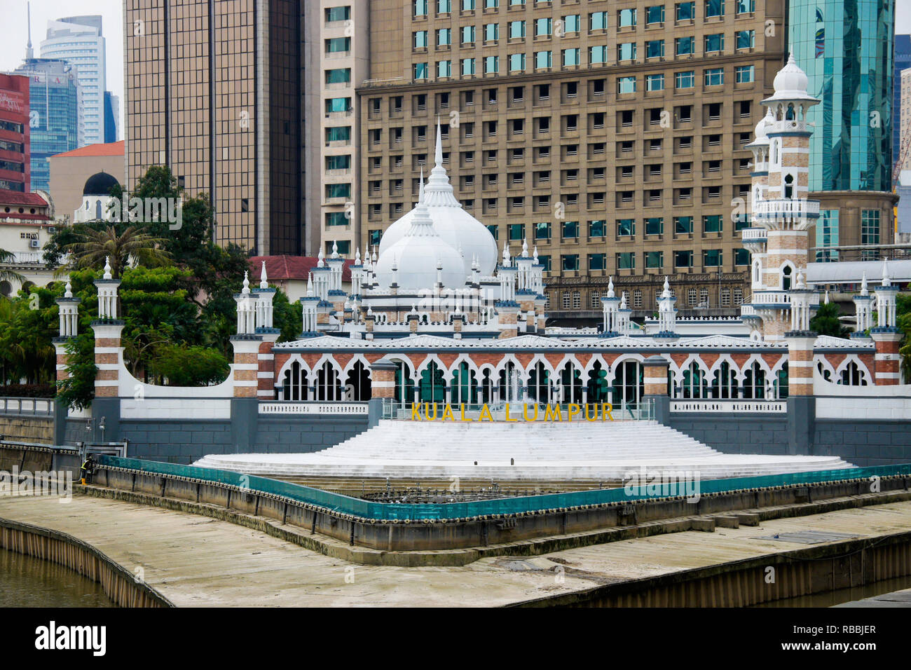 Masjid Jamek (Friday Mosque) on Klang River, Kuala Lumpur, Malaysia Stock Photo
