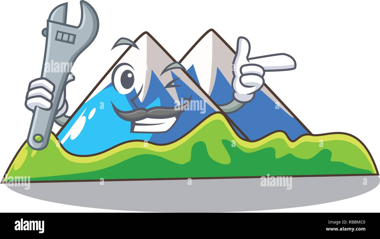 Mechanic mountain cartoon images are very beautiful Stock Vector Image