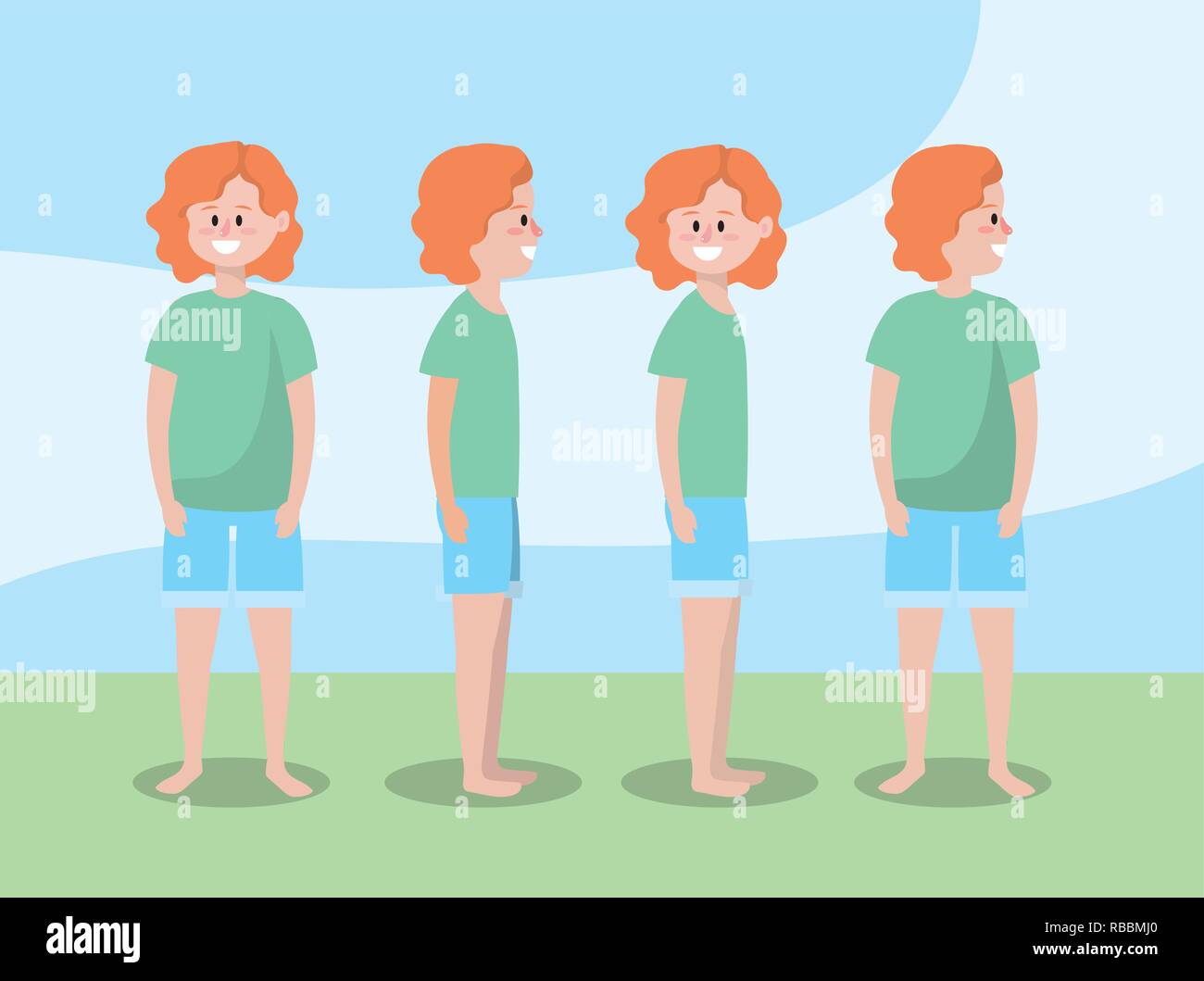 set woman training exercise to healthy lifestyle Stock Vector Image ...