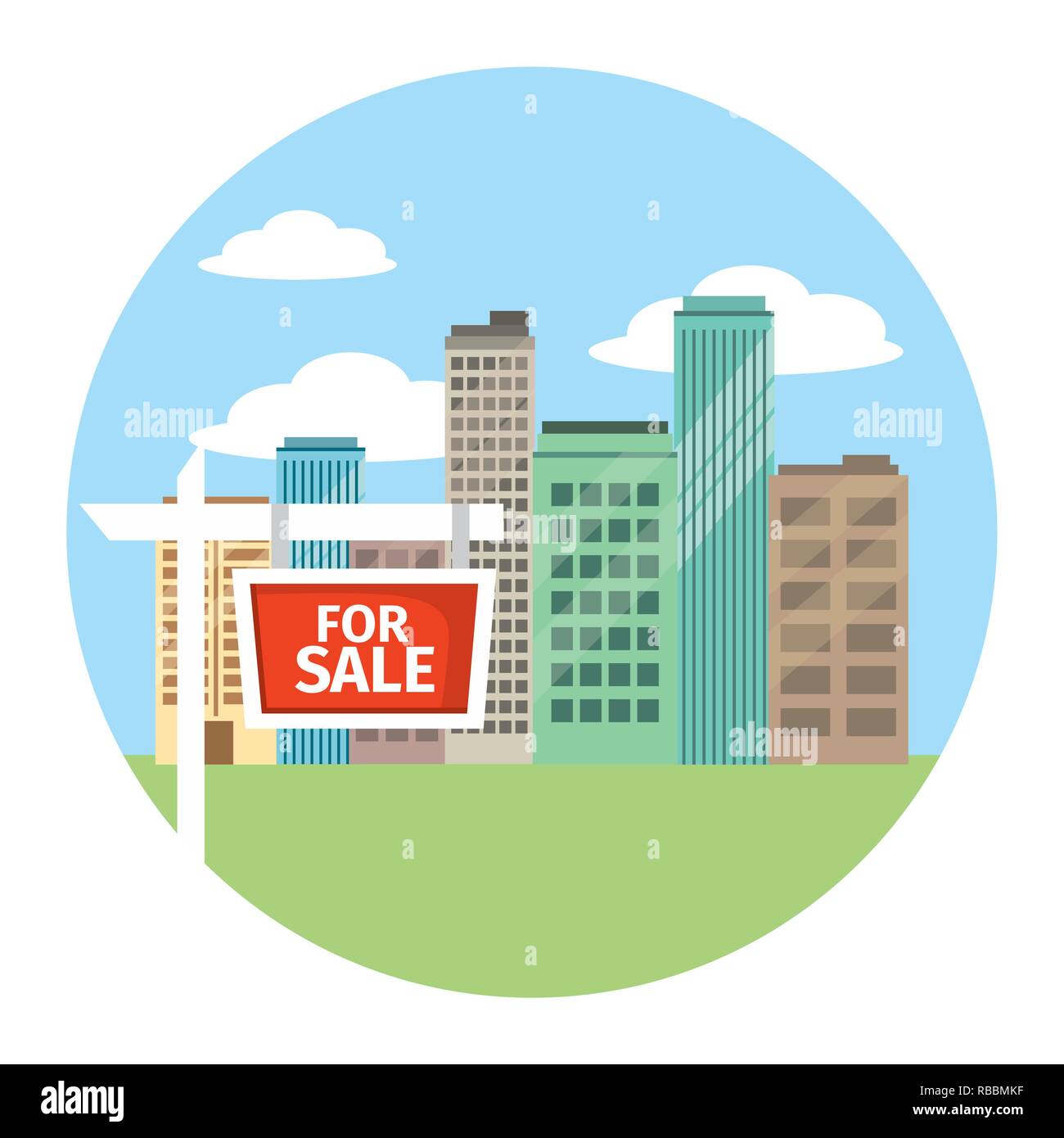 apartment property for sale resident plan Stock Vector