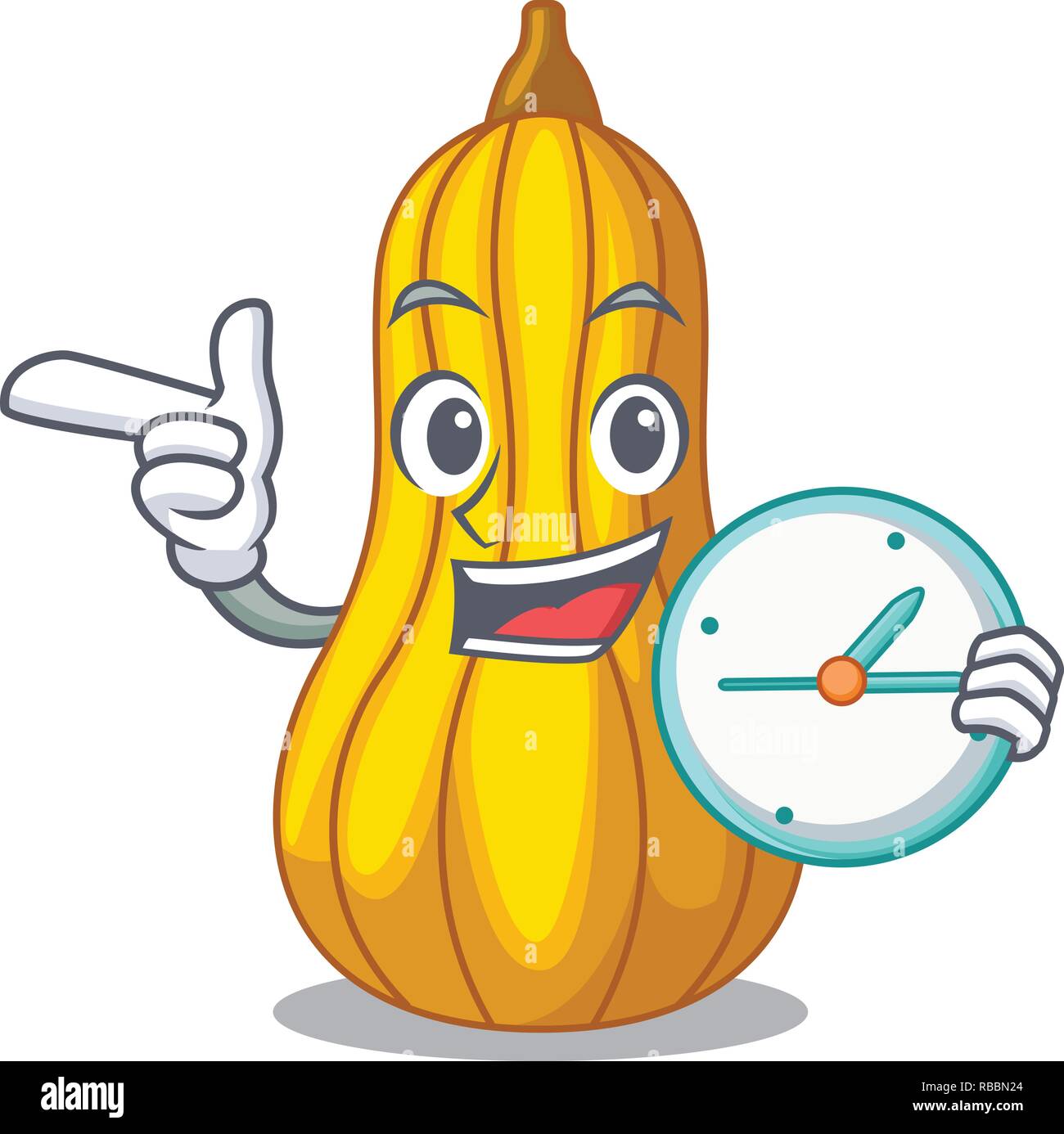 Clock Squashing With clock cold squash juice in character bottle Stock Vector Image ...