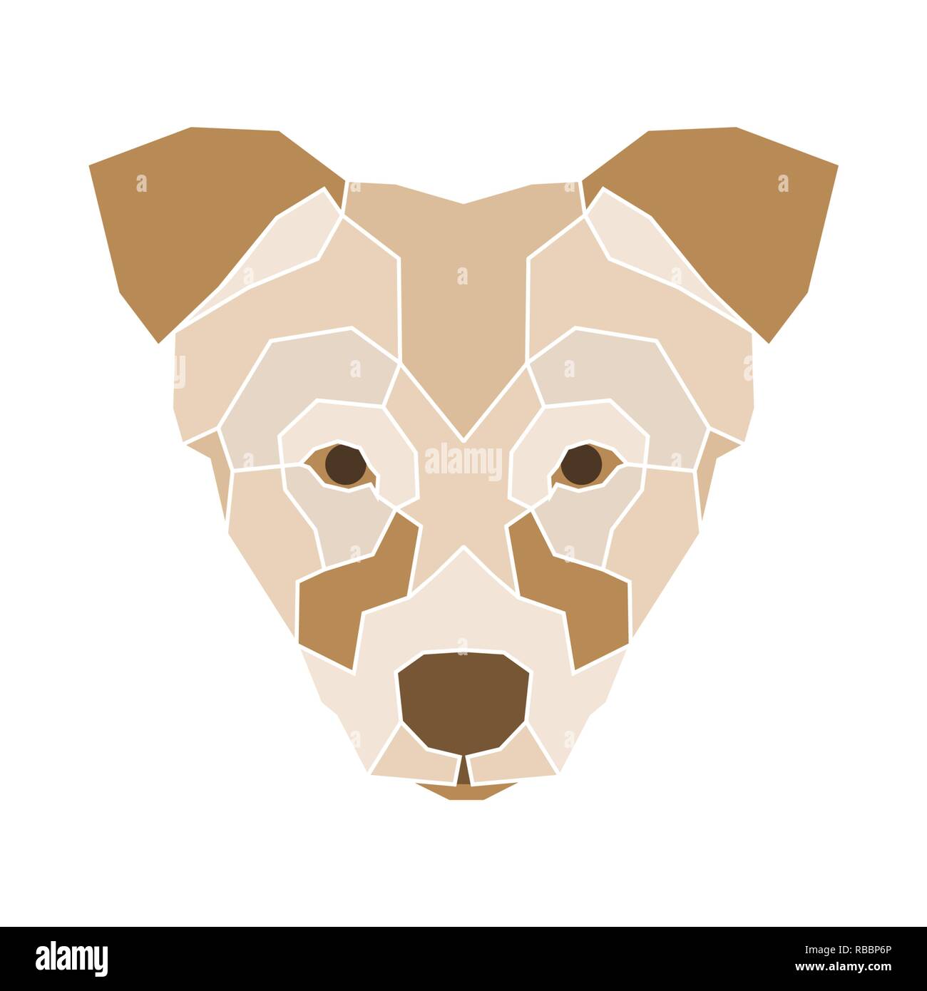 Low poly head of the dog Stock Vector