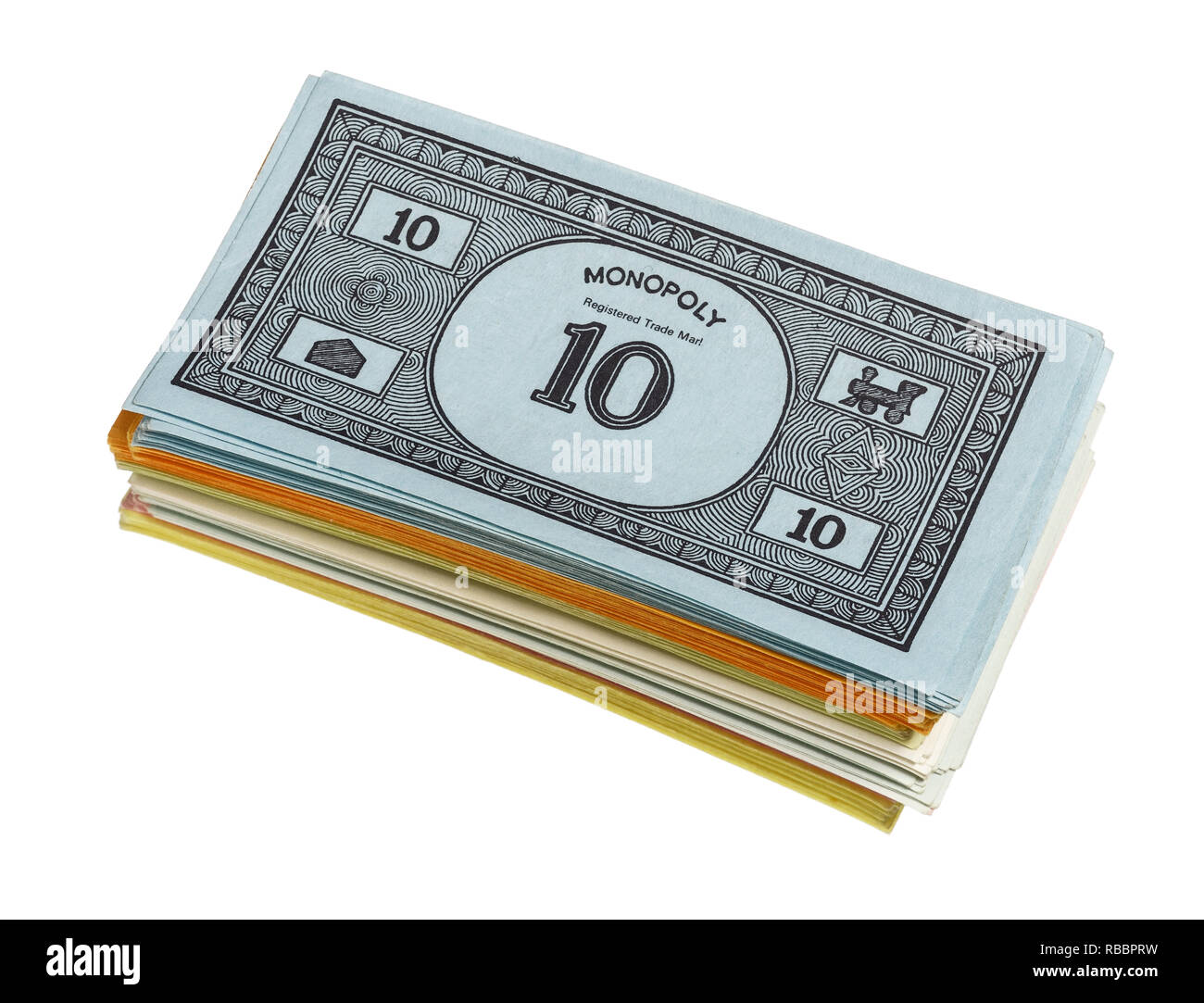 A pile of paper Monopoly money Stock Photo