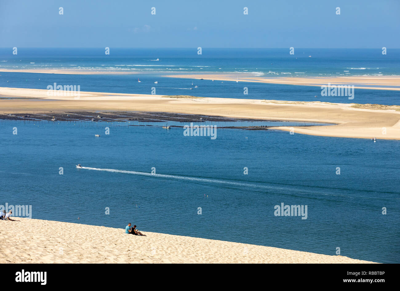 Dune of Pilat, France September 10,2018 People on the Dune of Pilat