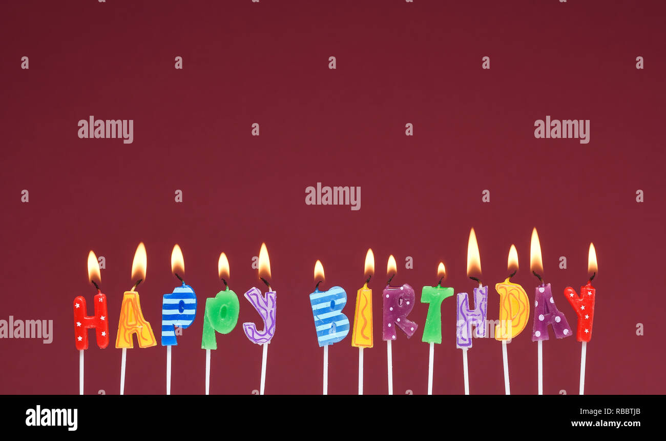Happy birthday candles hires stock photography and images Alamy