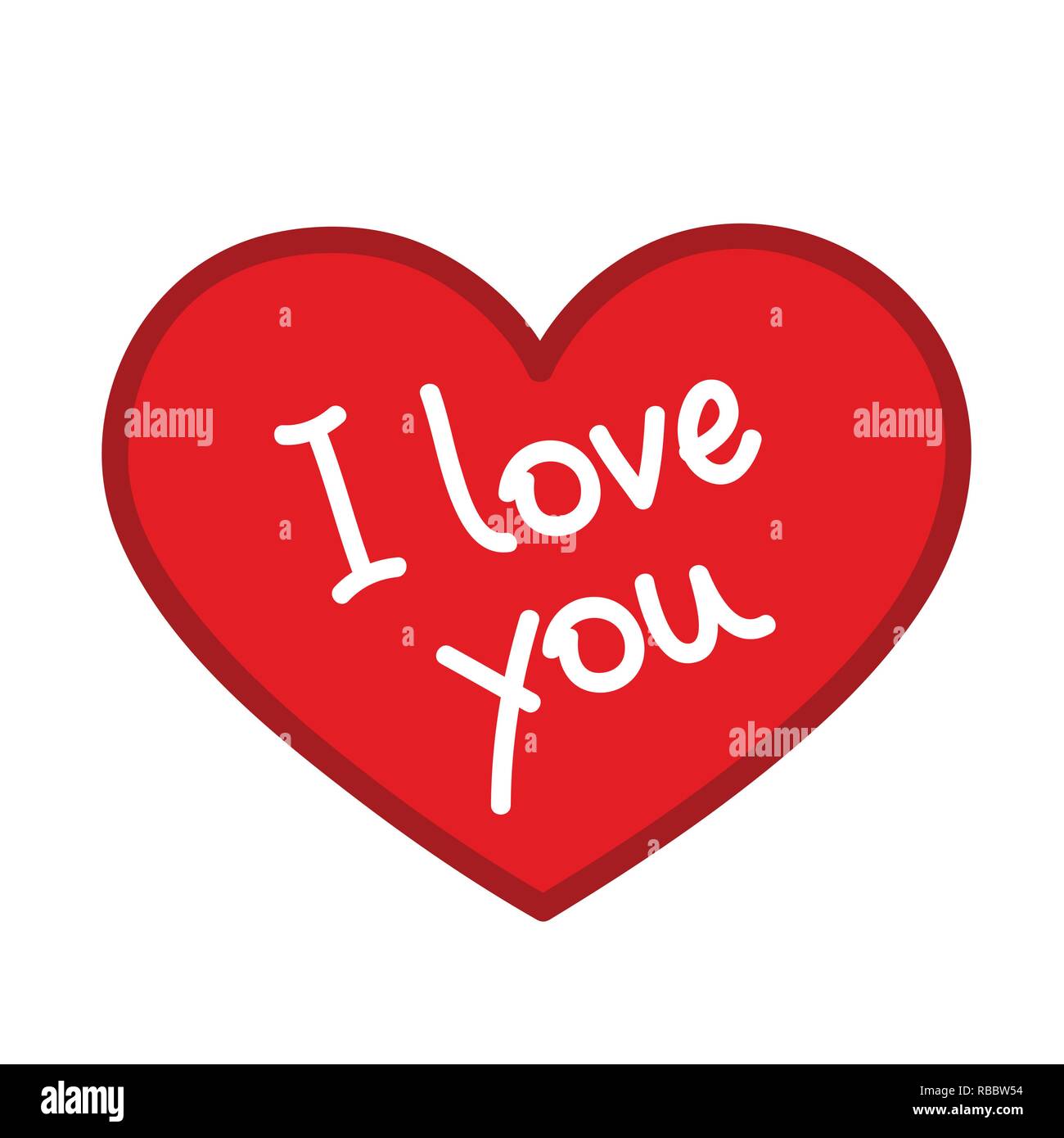 red heart with i love you text vector illustration EPS10 Stock ...