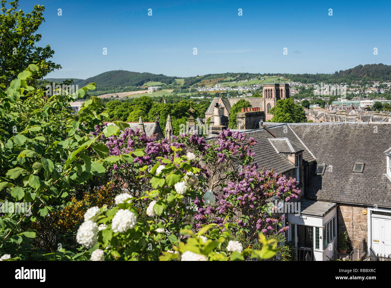 The skyline of the city of Inverness, Scotland, United Kingdom, Europe. Stock Photo