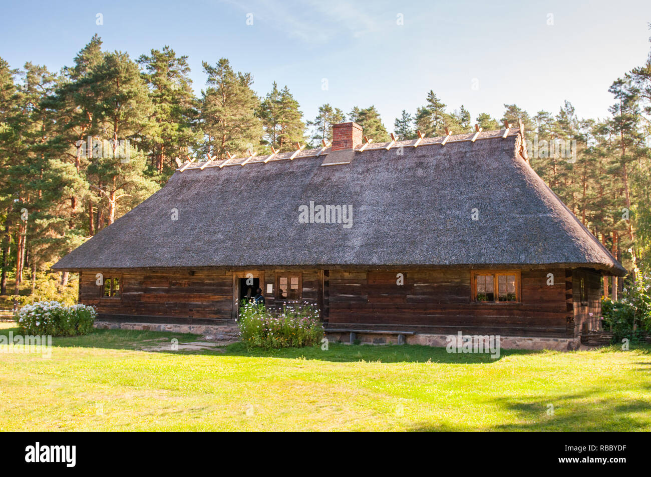 The ethnographic open air museum of Latvia. Summer day. Stock Photo