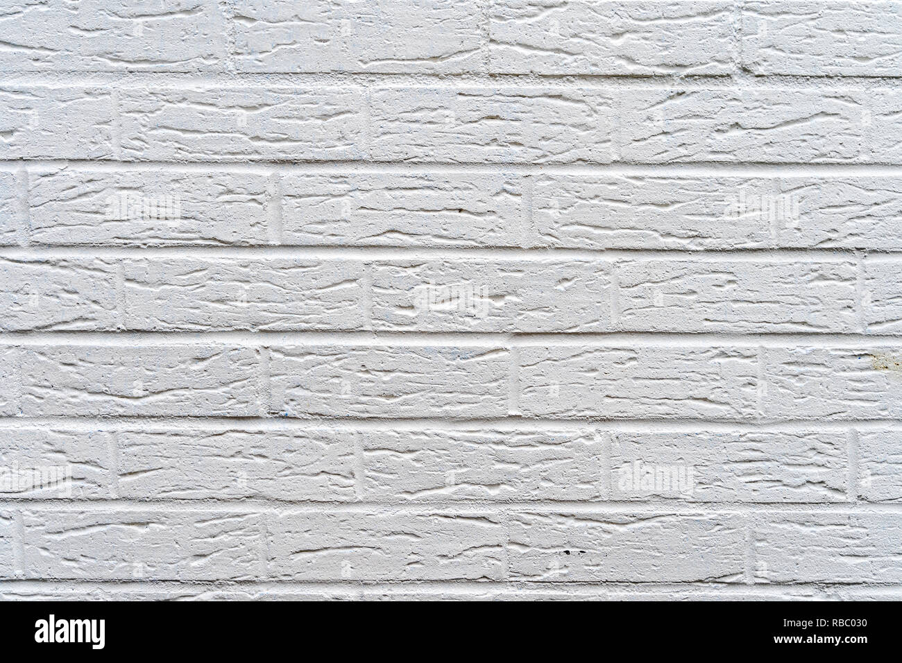 White modern brick wall - high quality texture / background Stock Photo