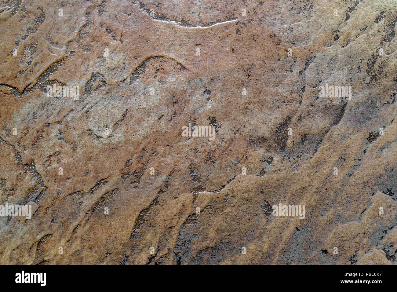 Copper dirty and stained marble with patterns - high quality texture / background Stock Photo