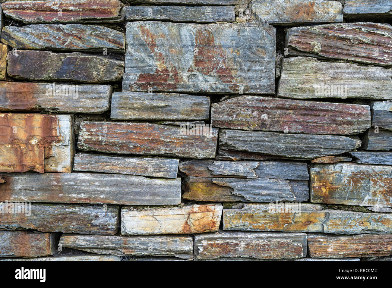 Old rustic stone wall - high quality texture / background Stock Photo