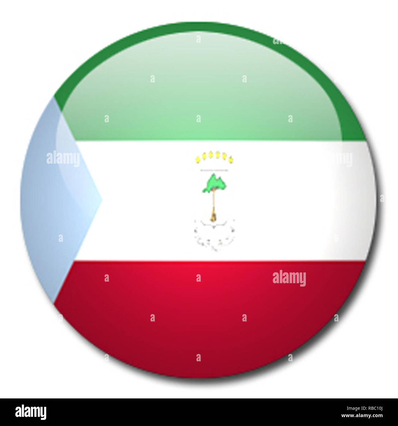 Equatorial Guinea flag Stock Photo