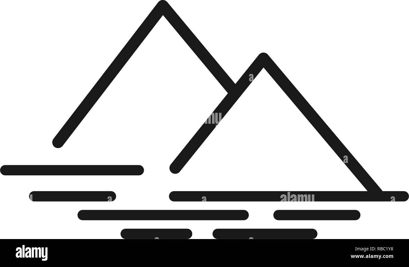 Mountain and water surface graphic design template vector Stock Vector