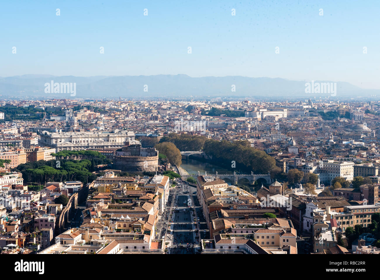 Plane View Rome Aerial view of the Rome, Italy Stock Photo - Alamy