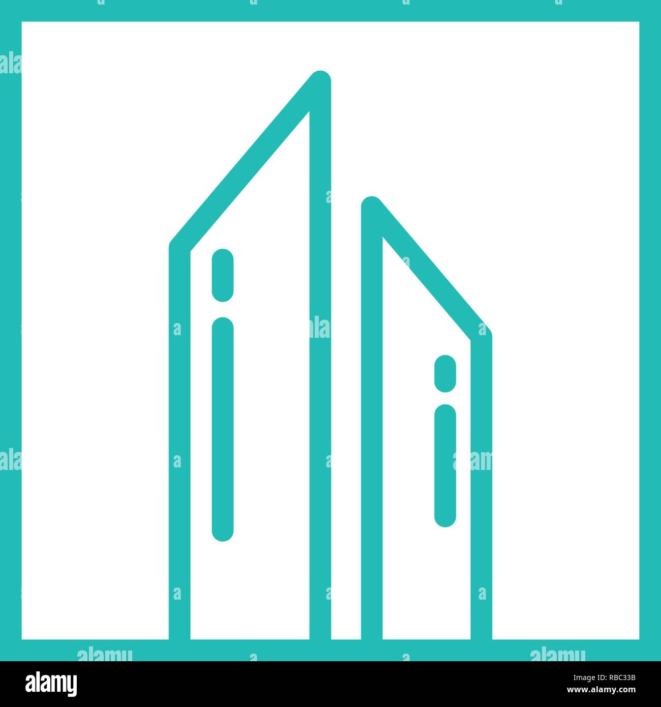 architect, home, construction creative logo template, icon isolated elements Stock Vector