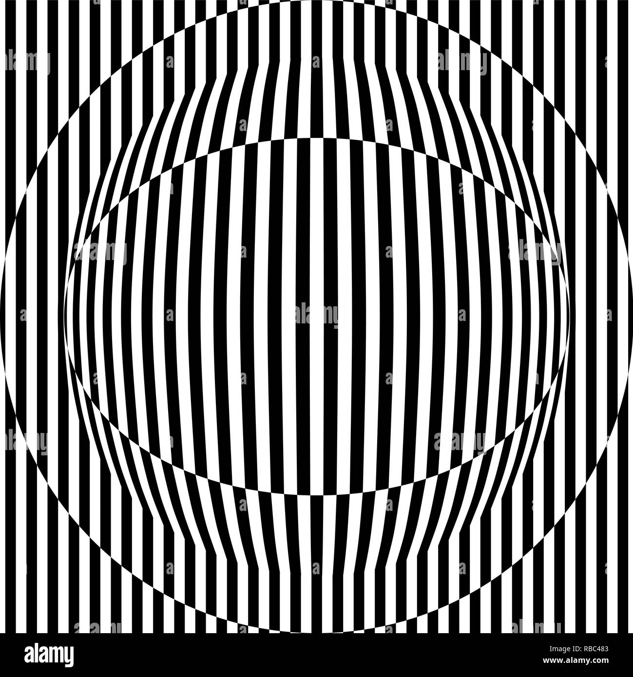 Abstract seamless pattern with eye-like figure, black and white ...
