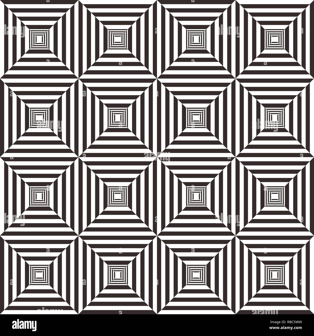 Abstract black and white geometric pattern background Stock Vector