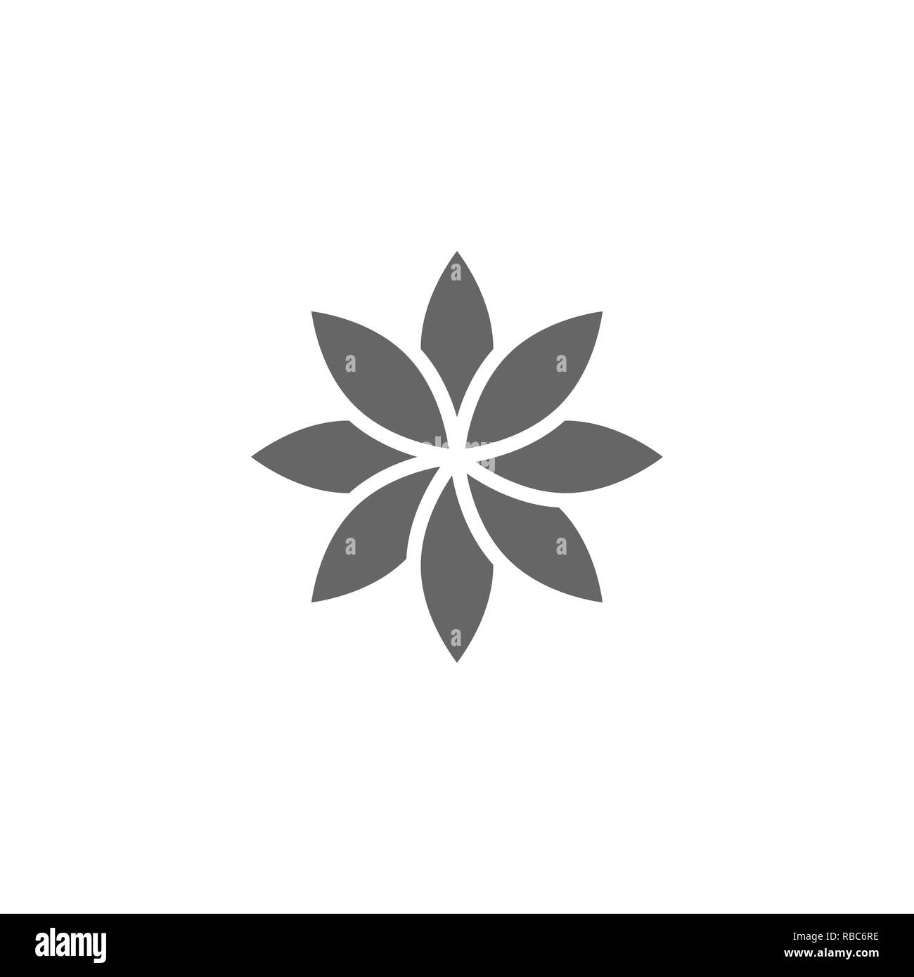 Flower Icon. Vector illustration, flat design. Isolated on white ...