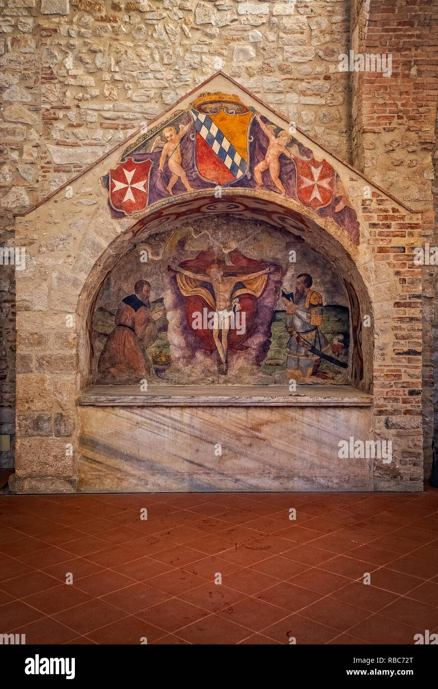 Italy Basilicata Venosa Ss. Trinità and Incompiuta Abbey - church Tomb of the Altavilla Stock Photo