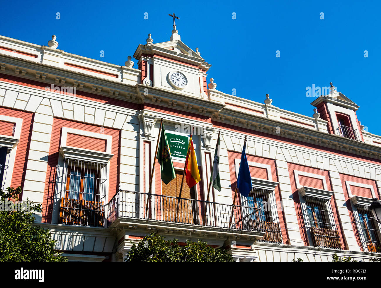 The entrance to the Casa de La Provincia in Seville, Spain Stock Photo