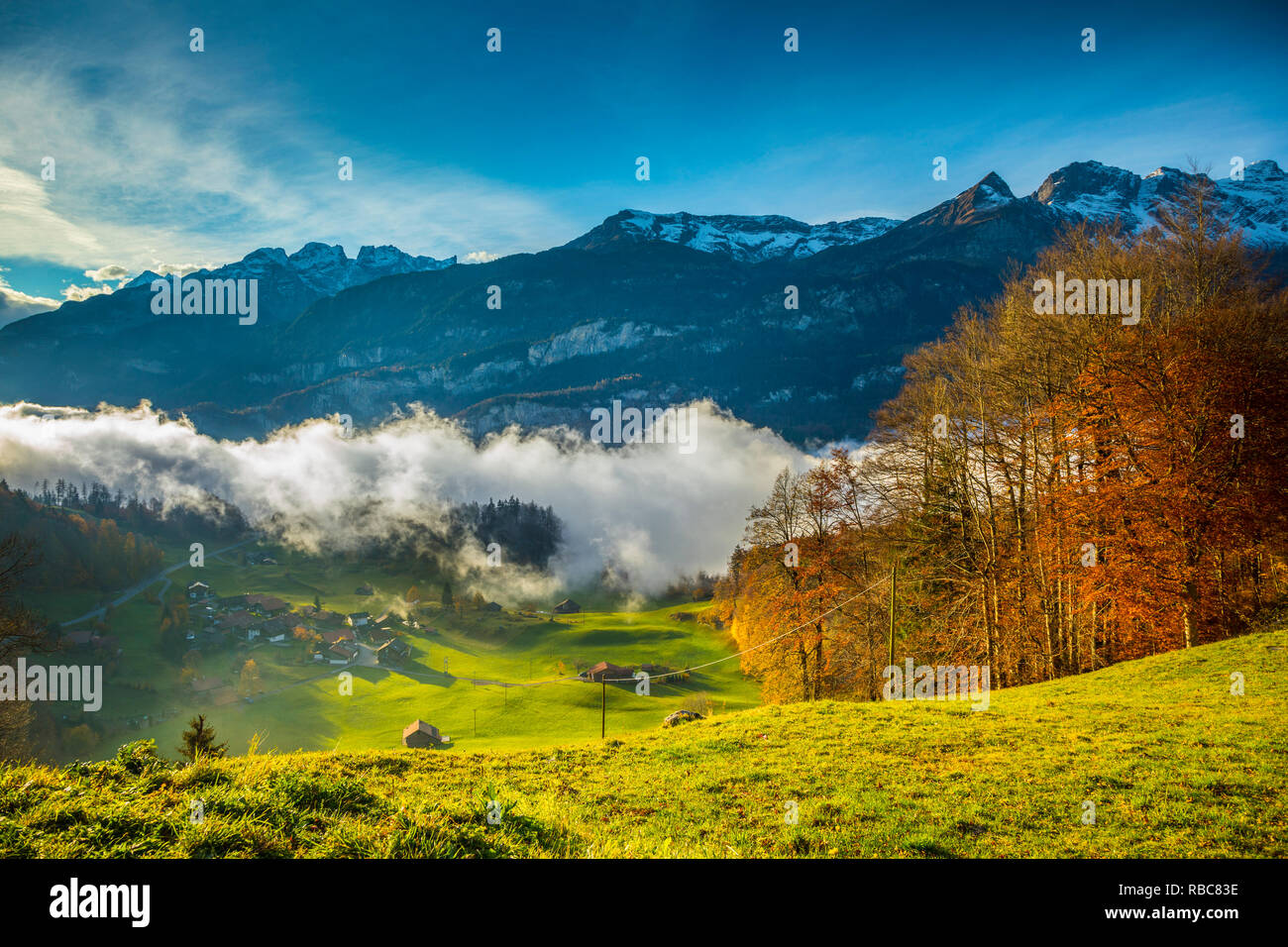 Brunig Pass, Berner Oberland, Switzerland Stock Photo