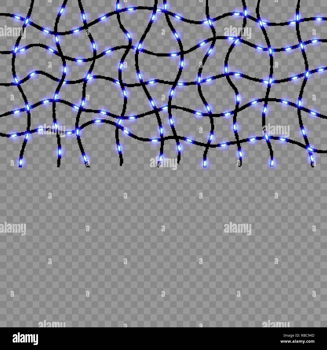 Christmas lights isolated on transparent background. Xmas glowing ...