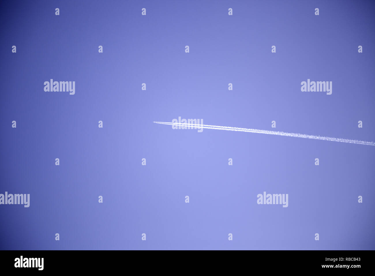 Sky with white steles, landscape and nature Stock Photo
