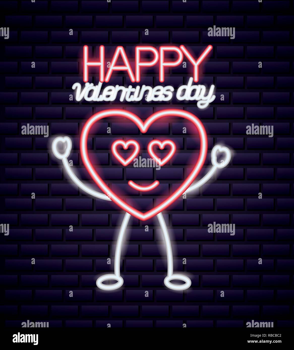 valentine day neon Stock Vector Image & Art - Alamy
