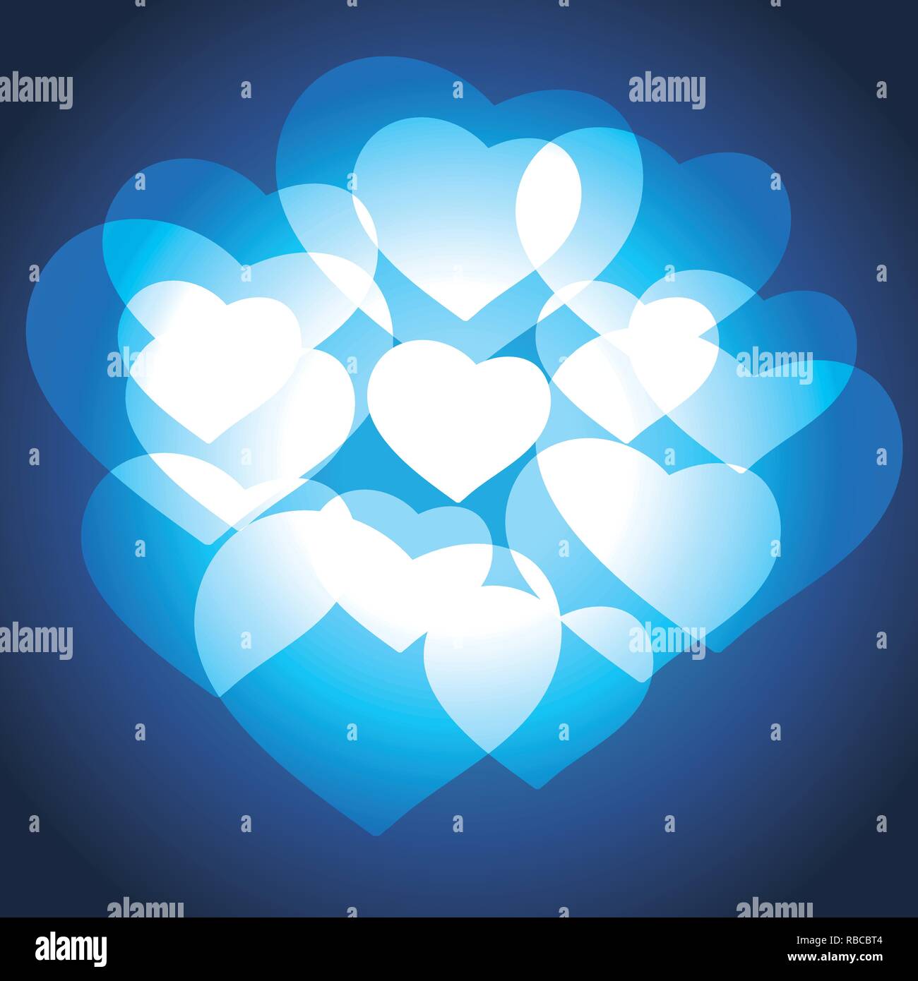 Blue Hearts Valentine Background Vector Stock Vector Image & Art Alamy