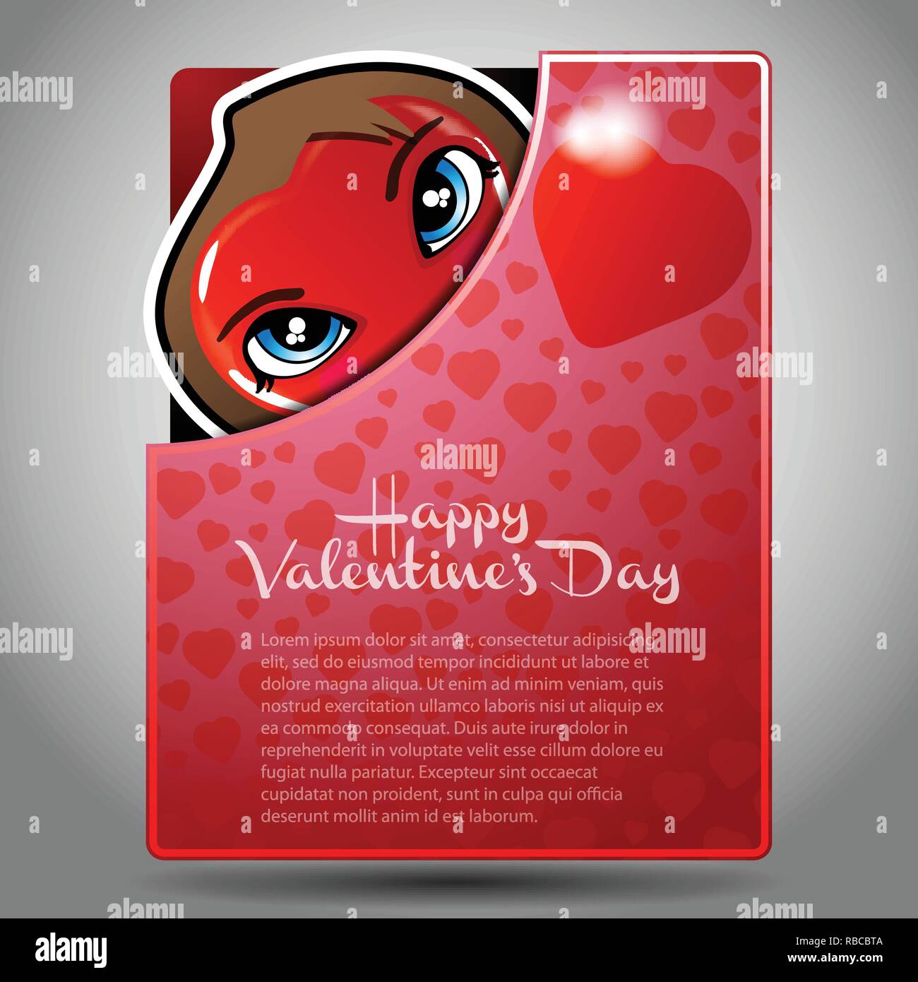 Valentines Day Party poster flyer design template Stock Vector Image & Art  - Alamy