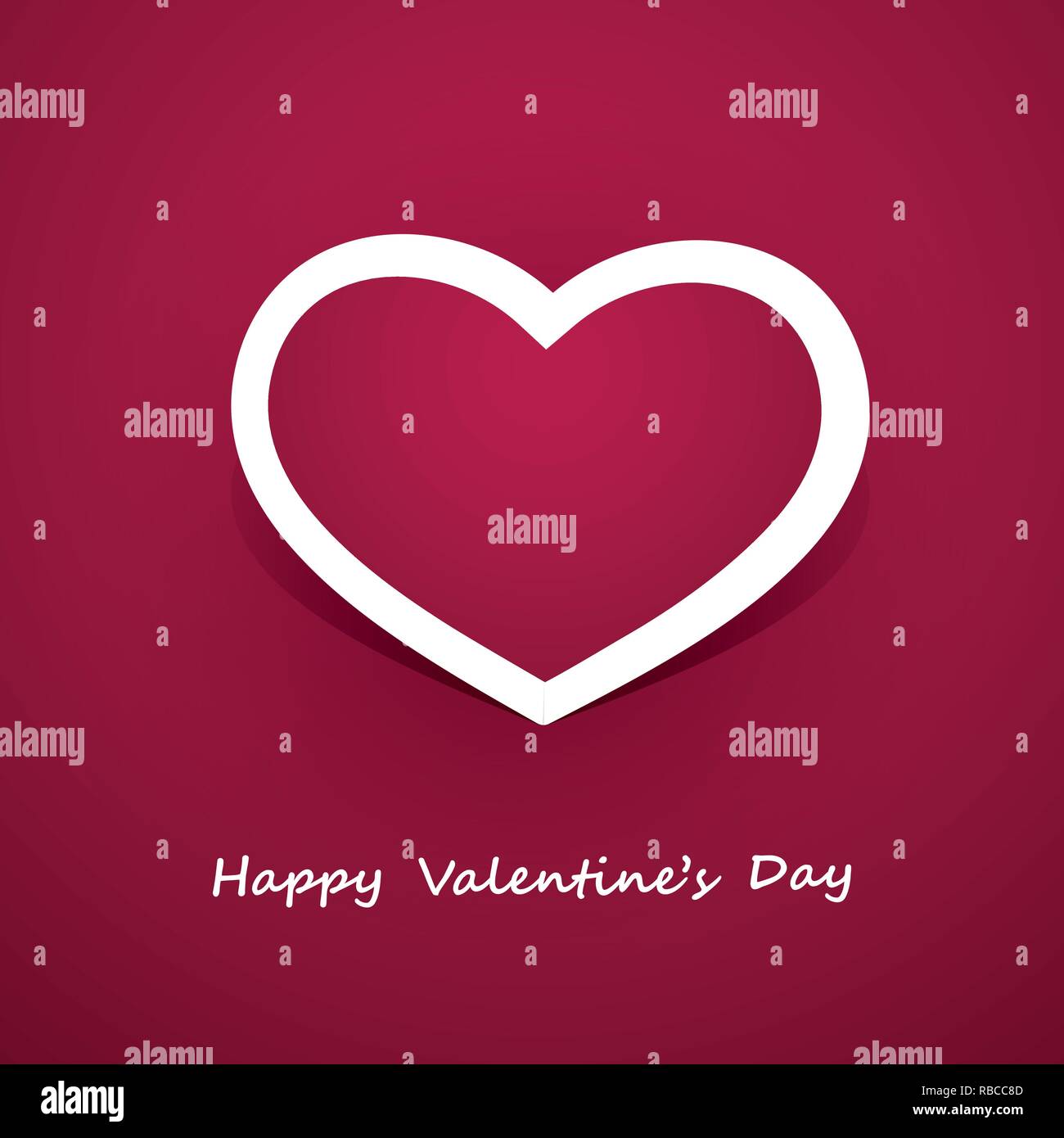 Valentine's Day Card Design - Vector Template Illustration for Your ...