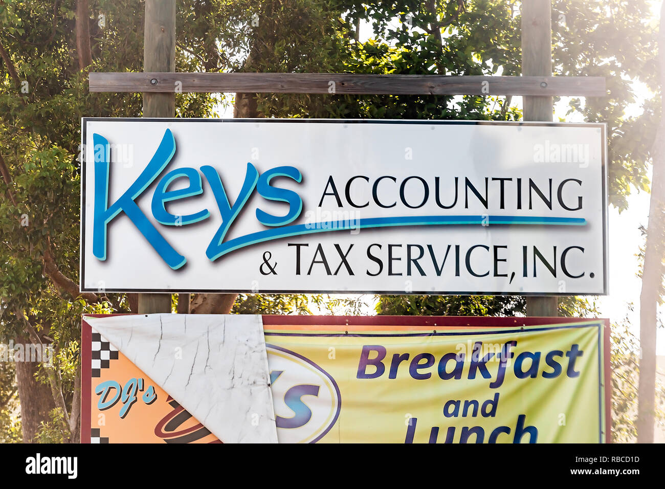 Islamorada, USA May 2, 2018 Florida Keys, Accounting and tax sevice