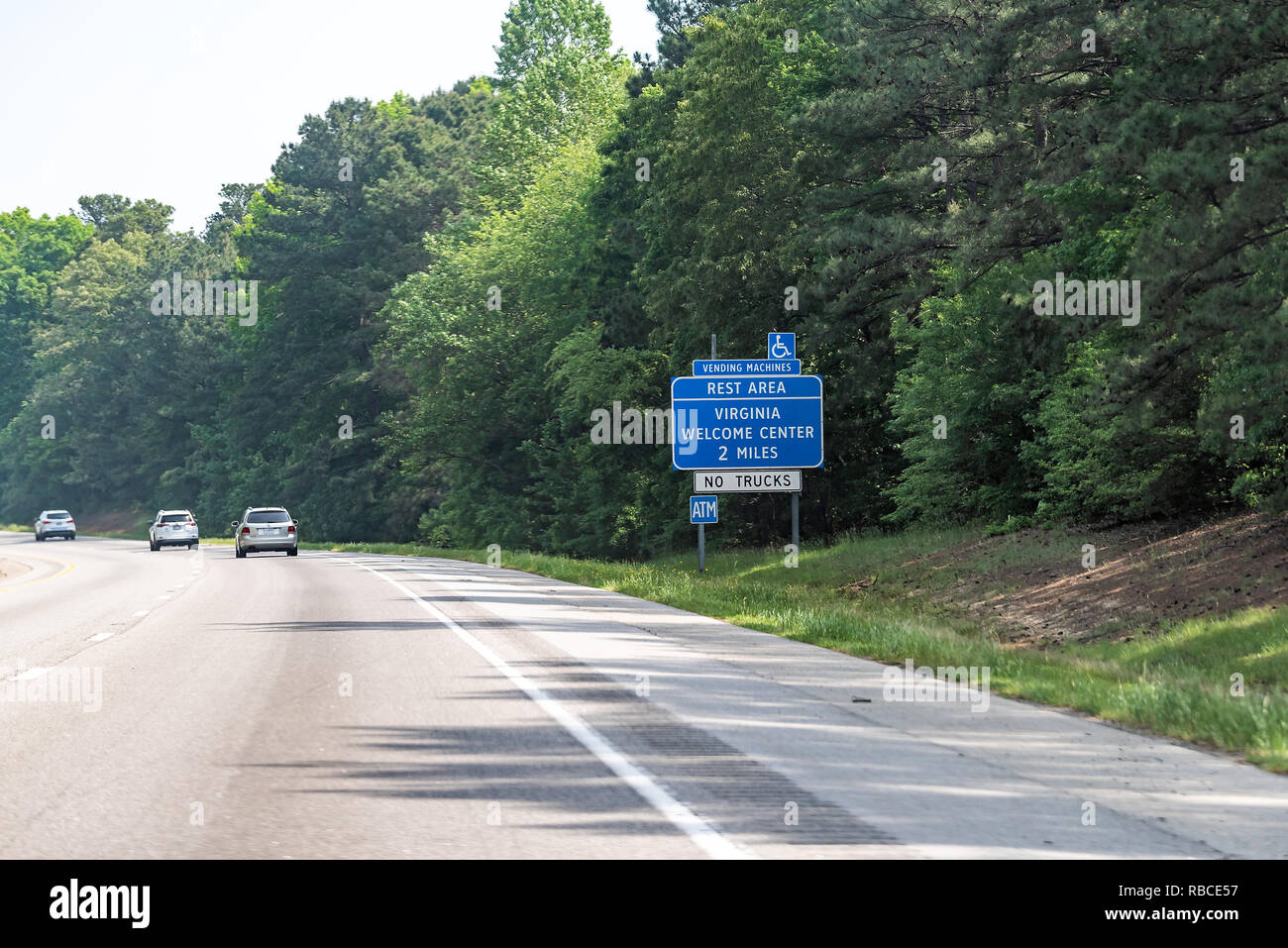 Pleasant Hill, USA May 14, 2018 Highway road in North Carolina with
