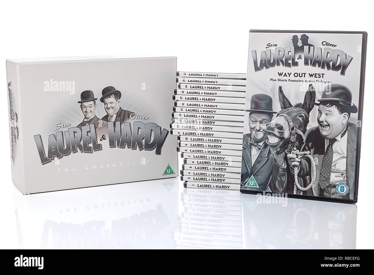 The Laurel & Hardy Complete DVD Collection Stock Photo