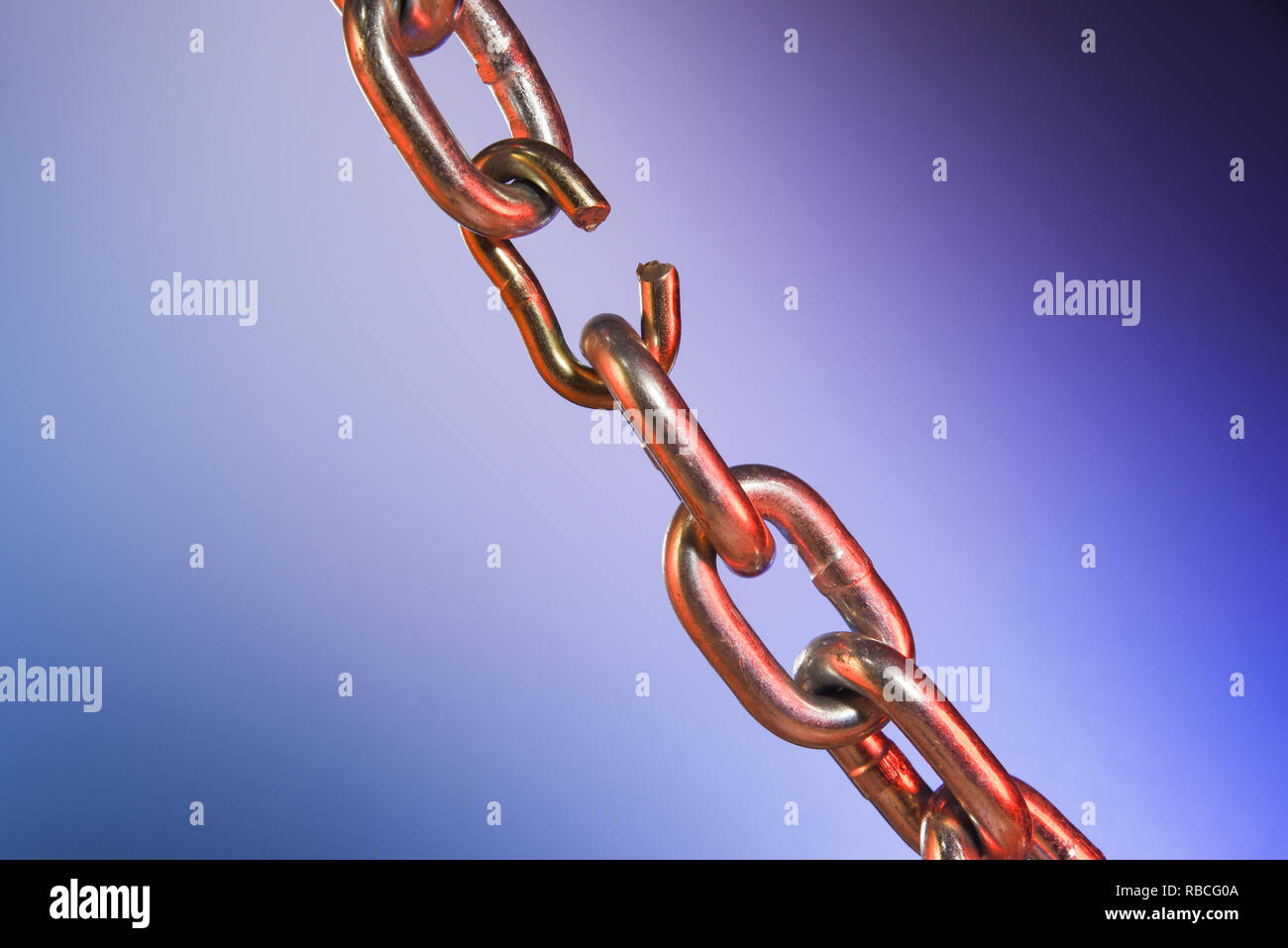 Weak Link in a Chain Stock Photo