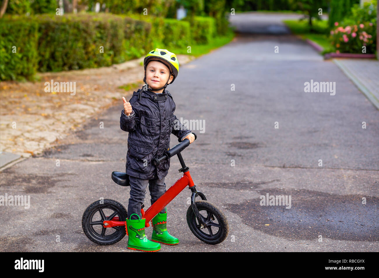 Boy safety helmet hi-res stock photography and images - Alamy