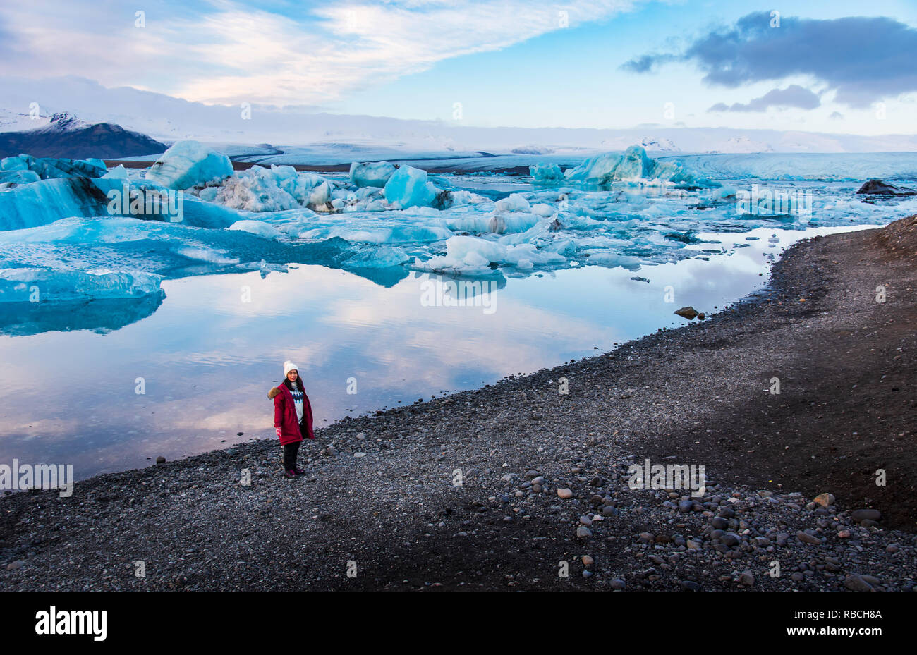 Iceland girl in blue lagoon hi-res stock photography and images - Alamy