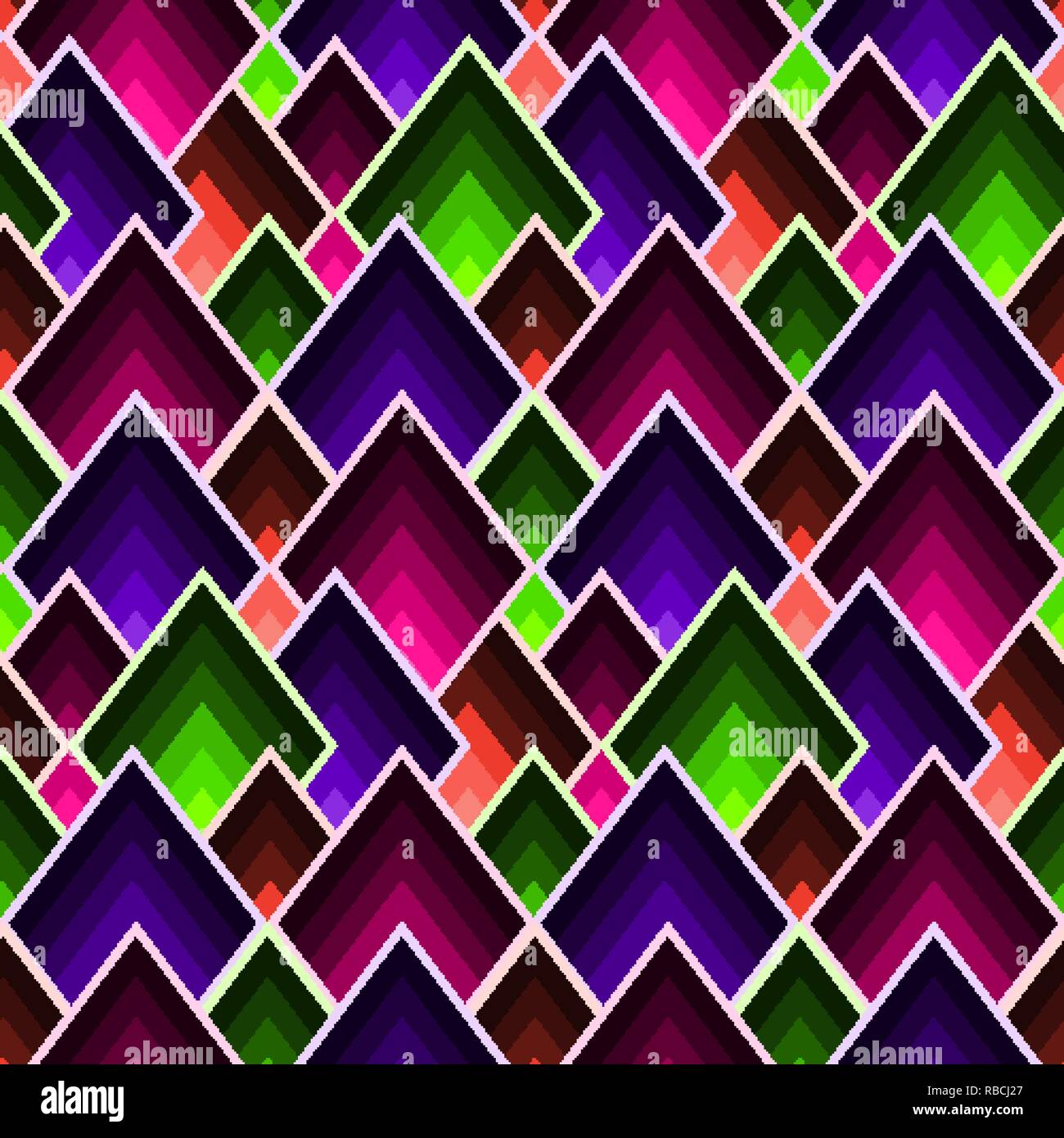 Geometric tile pattern. Abstract seamless background with rhombus Stock Vector